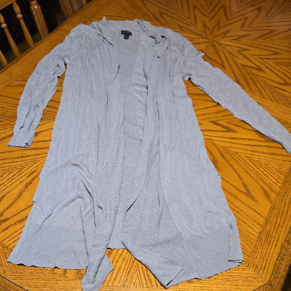 Worthington Light Gray Open-Front Cardigan Sweater